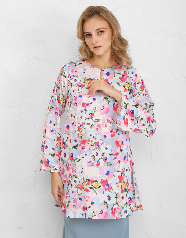 BAJU KURUNG PAHANG MODEN WINSLET (DUSTY BLUE)